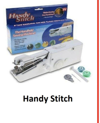 Hand Sewing Machine- Electric Handheld Sewing Machine Mini Handy Stitch Portable Needlework Cordless Handmade DIY Tool Cloths Portable