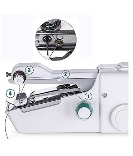 Hand Sewing Machine- Electric Handheld Sewing Machine Mini Handy Stitch Portable Needlework Cordless Handmade DIY Tool Cloths Portable